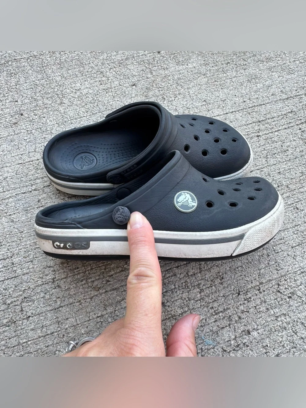 Crocs Crocband Clogs Children kids 10 11 Black Comfort Shoe